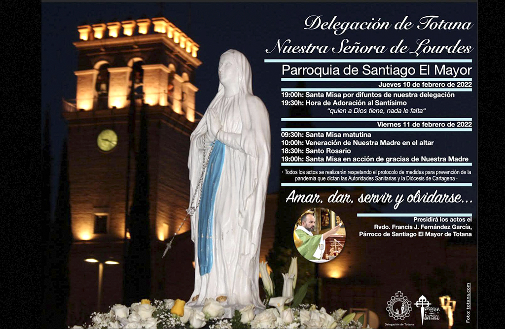 La Delegacin de la Hospitalidad de Lourdes enTotana prepara varios actos el con motivo de su Festividad