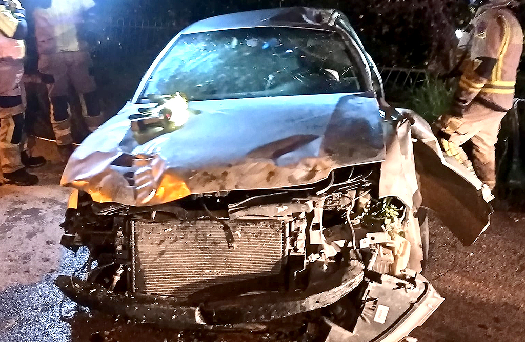 Un joven result herido en un accidente de trfico en la carretera Totana-Mazarrn este fin de semana
