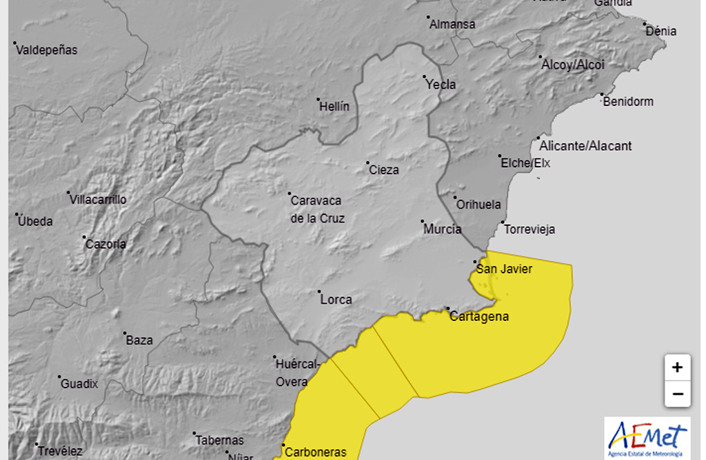 La costa de la Regin estar el viernes y el sbado en alerta amarilla por fenmenos costeros