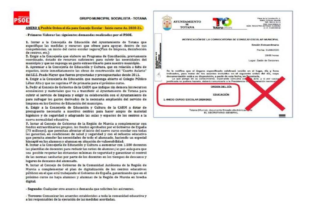El concejal de Educacin va a remolque e ignora por completo los avisos del PSOE segun denuncia esta formacion politica.