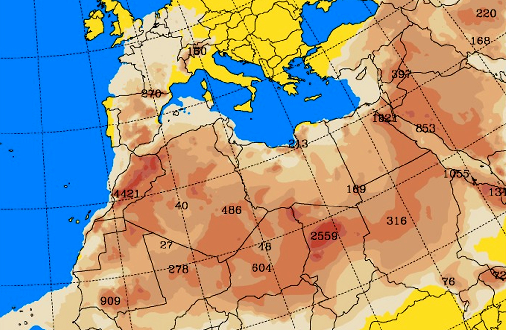 La borrasca Claudia traer polvo en suspensin a la Regin de Murcia
