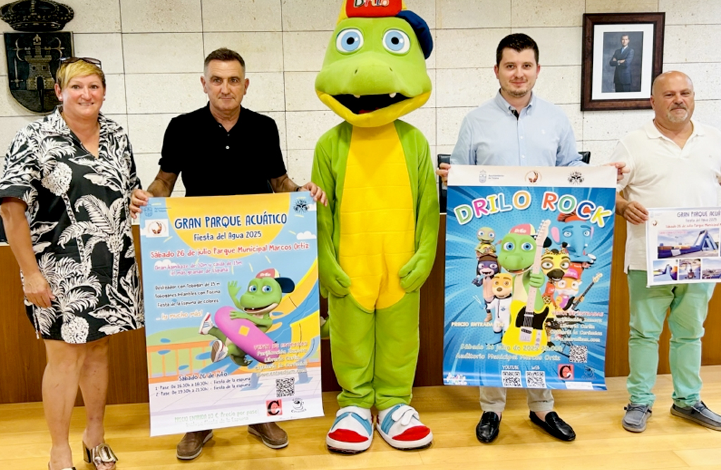 Drilo y sus amigos traen el 26 de julio la Fiesta del Agua y la Espuma y el gran espectáculo musical “Drilo Rock”