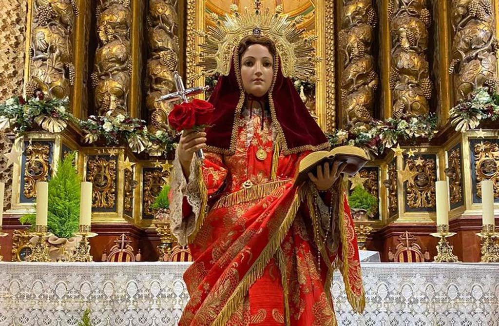 Santa Eulalia de Merida fue despedida por los Totaneros el pasado 7 de Enero en el Templo parroquial de Santiago el Mayor.