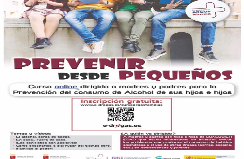 Abierta la inscripción del curso para Padres sobre como prevenir comportamientos en sus hijos poco saludables desde pequeños.