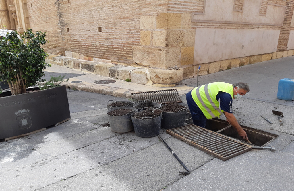 La Concejala de Obras y Servicios a la Ciudad realiza trabajos de revisin y limpieza de los imbornales.
